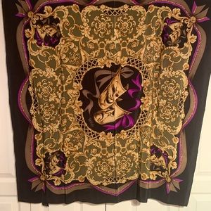 Bob Mackie Wearable Art 100% silk scarf